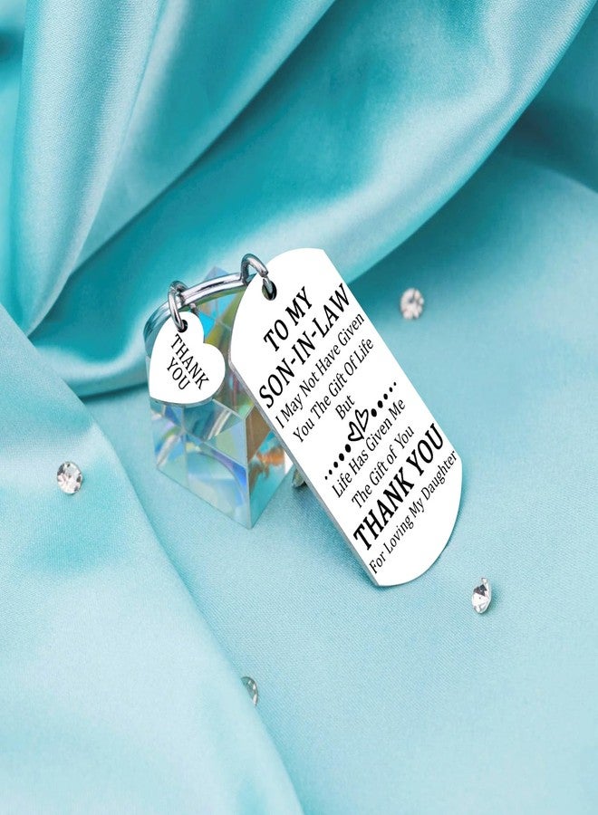 Aisity Son In Law Gifts Thank You Key Chains for Men Adults Son In Law Birthday Christmas Anniversary Wedding Gifts from Mother-In-Law Father-In-Law Unique Thank You Gift for Him - Image 5